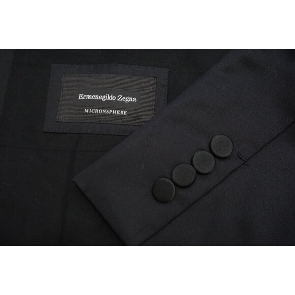 Ermenegildo Zegna Micronsphere Milano CURRENT Black One Button Tuxedo Jacket 50R